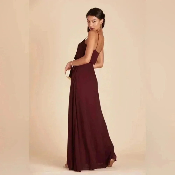 Birdy Grey Gwennie Bridesmaid Dress in Chiffon Cabernet Size Large NWT - Picture 4 of 9